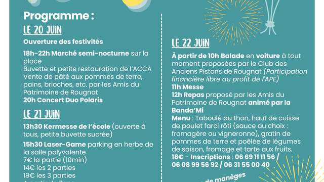 Fête (patronale) à Rougnat
