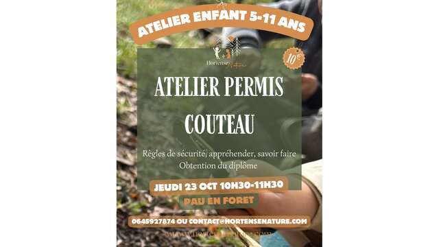 atelier couteau enfants nature