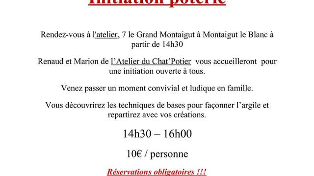 Initiation Poterie