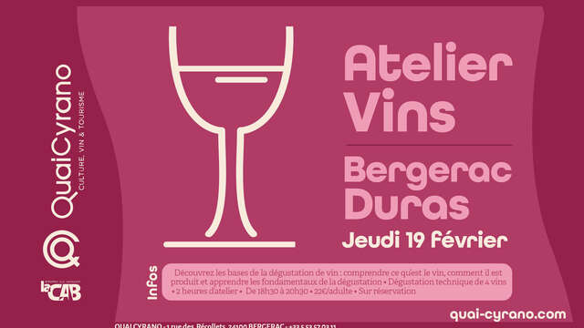 Atelier découverte | Vins Bergerac & Duras