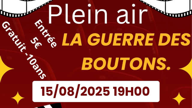 Tours de Crocq : Ciné plein air "La Guerre des boutons"