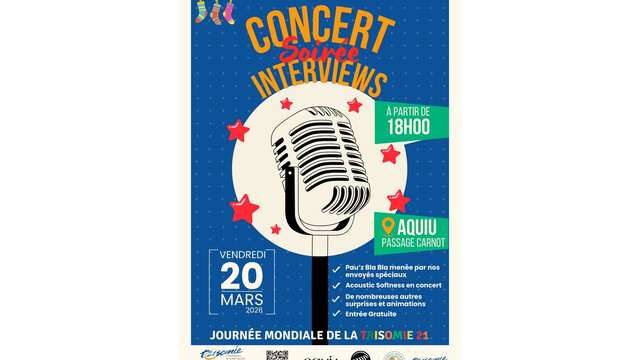 Micro ouvert & scène live : soirée concert & interviews pour la journée mondiale de la trisomie 21