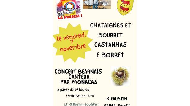 Soirée Béarnaise : chant, danse, castanhas e bourret