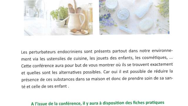 Conférence du CPIE : Les perturbateurs endocriniens