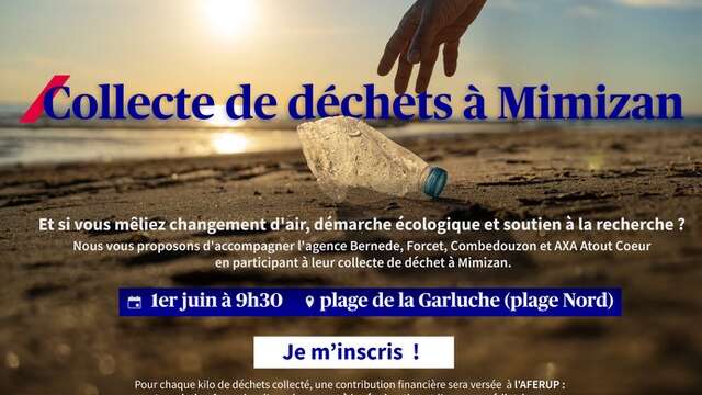 Collecte de déchets à Mimizan