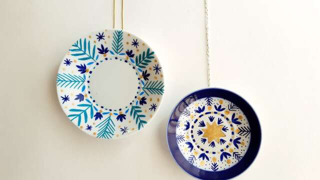 Atelier porcelaine 6-12 ans : couronne de Noël