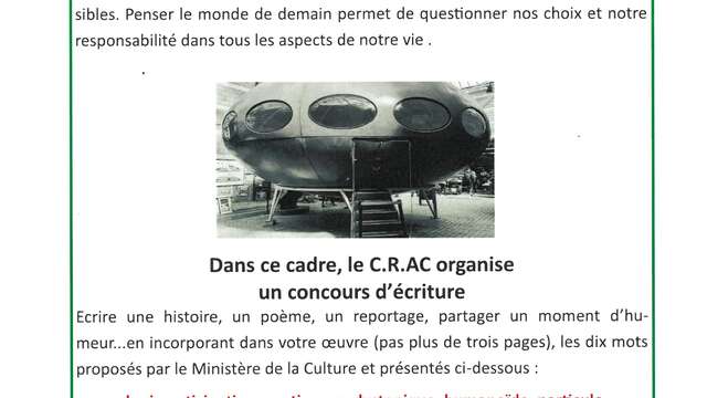 CRAC : Dis-moi dix mots pour un monde à venir