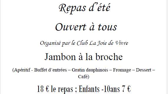 Repas d'été