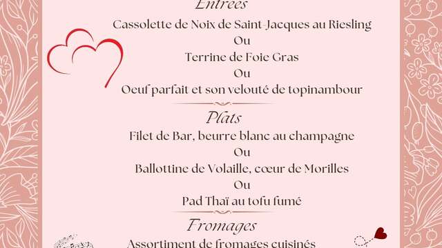 Restaurant le Héni : Menu de la Saint-Valentin et concert de Harpe