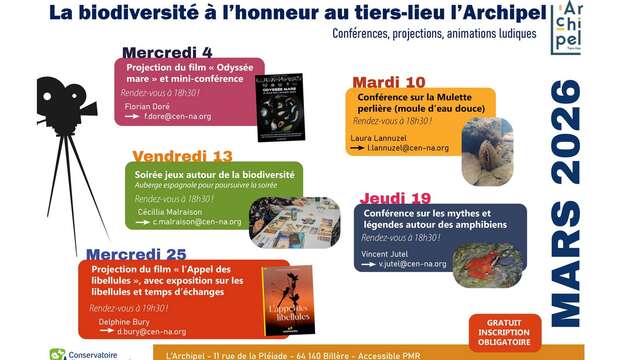 Projection du film "l'Appel des libellules", avec exposition sur les libellules et temps d'échanges