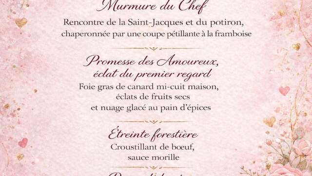 Menu de la Saint-Valentin : Restaurant Le Mainsat