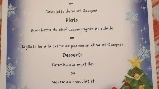 Menu Festif au Vénitien