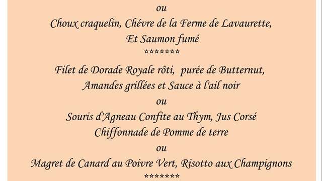 Menu de Pâques au Fil du Temps