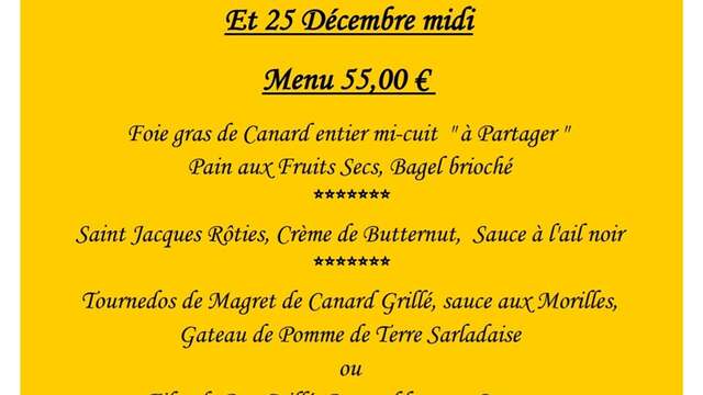 Menus de fêtes au Fil du Temps