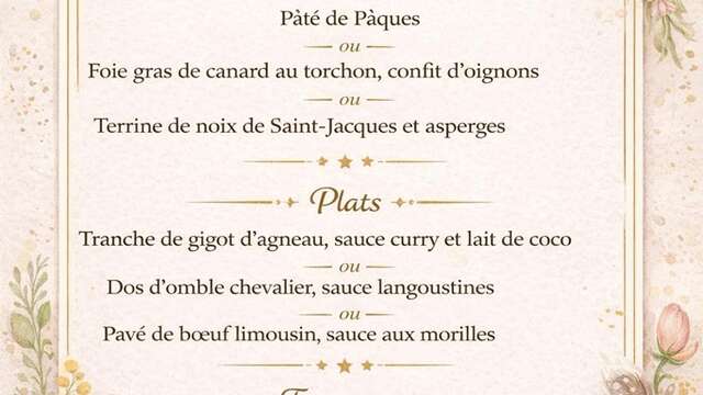 Menu de Pâques