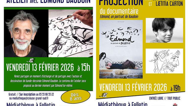 MEDIATHEQUE - Atelier et projection avec Edmond BAUDOIN