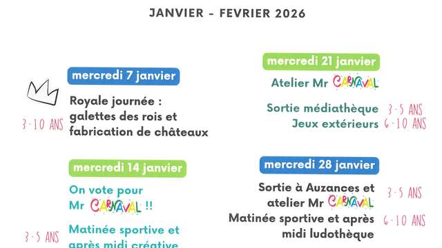 L'accueil de Loisir Micado :Royale journée, galettes des rois et fabrication château pour les 3-10 ans