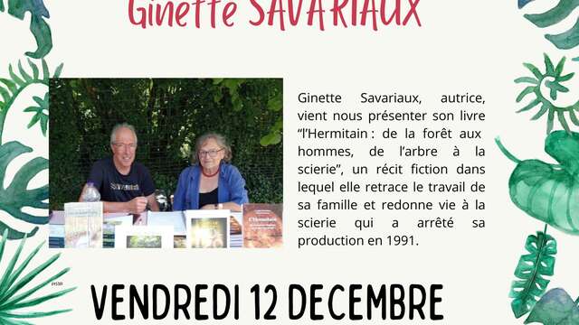 Rencontre d'auteur - Ginette SAVARIAUX