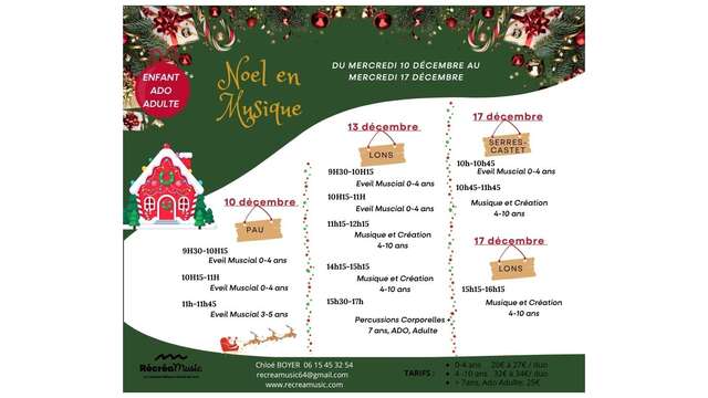 NOEL en Musique Eveil Musical 0-5 ans
