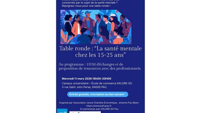 Table ronde "La santé mentale chez les 15-25 ans"