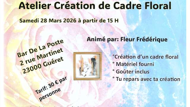 Atelier de création de cadre floral