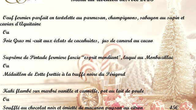 Menu du Réveillon de Noël | Le Saint-Jacques