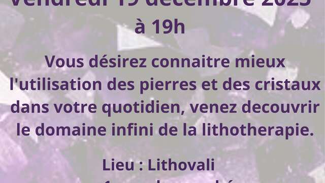Conférence Les Pierres pour notre Mieux-Etre
