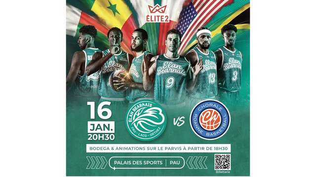 Basket ProB: Elan Béarnais Pau Lacq Orthez Vs Roanne