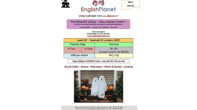 Stage anglais vacances Toussaint "Halloween party"