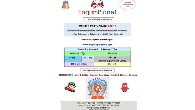 Stage anglais "winter party"