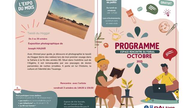 Programme de l'Espace de rencontre du Foirail - Octobre 2025