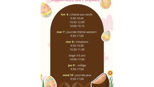 les P'tits cavaliers - animations vacances de Pâques