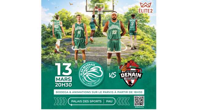 Basket ProB: Elan Béarnais Pau Lacq Orthez Vs Denain