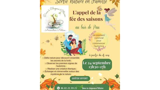 Sortie nature en famille: L'appel de la fée des saisons