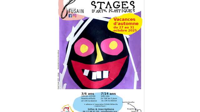 Stage d'art plastique vacances d'automne