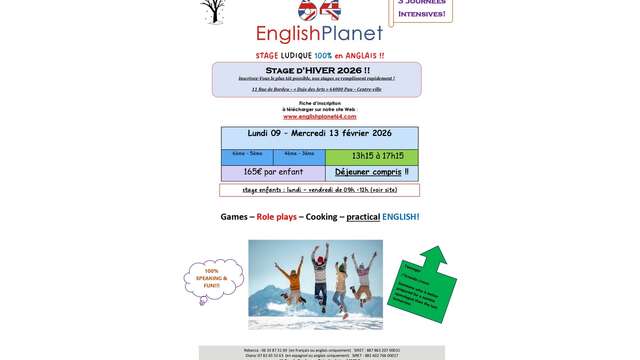 Stage anglais "hiver 2026"
