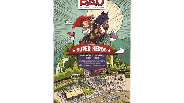 Courses Hippodrome de Pau - Journée des super héros