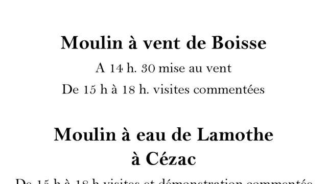 Journées du patrimoine de pays et des moulins: visite des moulins "frères"