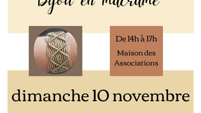 Atelier créatif bijou en macramé