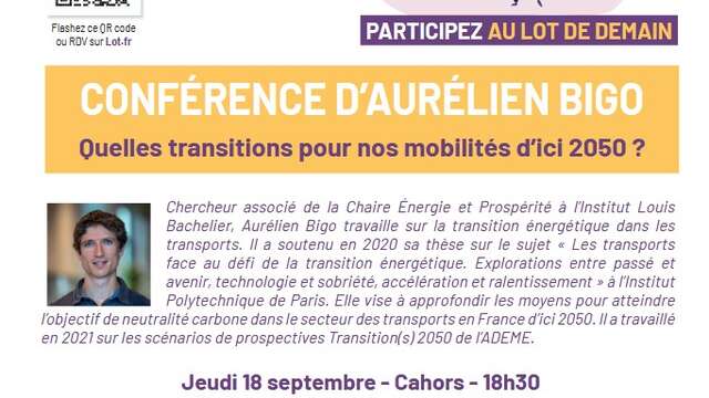 Conférence Quelles transitions pour nos mobilités d’ici 2050 ?