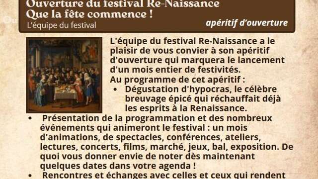 Ouverture du festival Re-Naissance à Figeac
