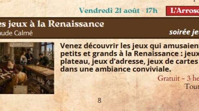 Festival Re-Naissance à Figeac : les jeux à la Renaissance