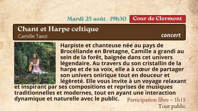 Festival Re-naissance à Figeac : "chant et harpe celtique"