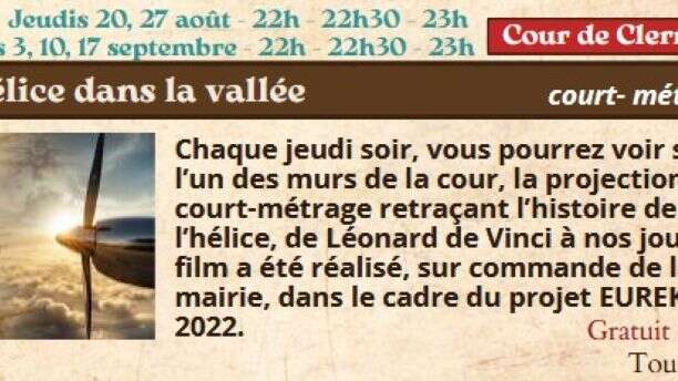 Festival Re-naissance à Figeac , cinéma : "l’hélice dans la vallée"