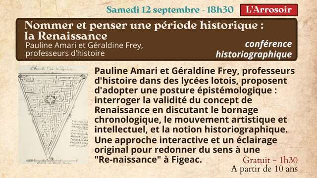 Festival Re-naissance à Figeac : conférence historiographique