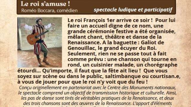 Festival Re-Naissance à Figeac, spectacle : "le roi s’amuse !"