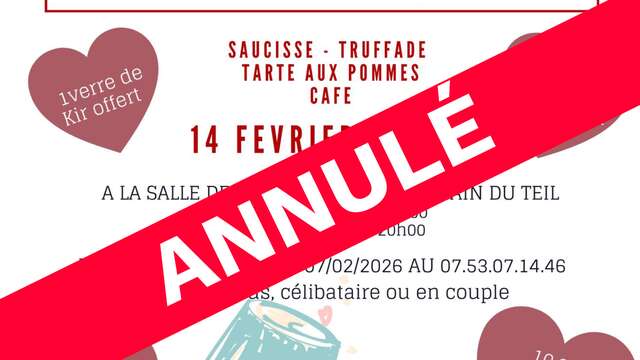 ANNULE - SOIRÉE VALENTINE'S DAY