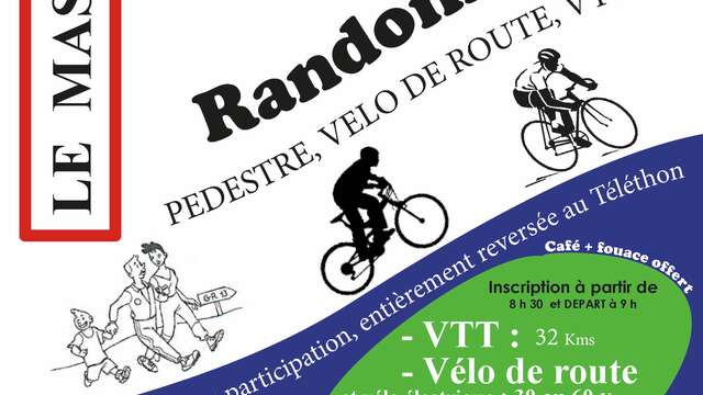 RANDONNÉES SOLIDAIRES AU PROFIT DU TÉLÉTHON AU LE MASSEGROS