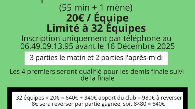 CONCOURS DE PÉTANQUE DE NOËL