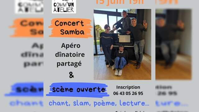 Concert : Samba, apéro-partagé et scène ouverte
